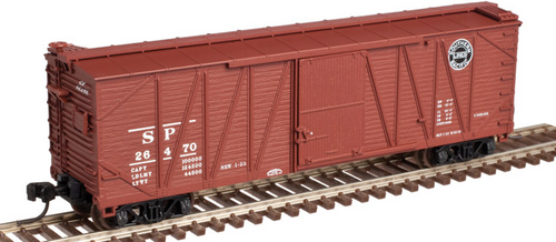 Atlas O SP (black logo) 40' Single Sheathed (wood braced) Box Car, 3 rail or 2 rail