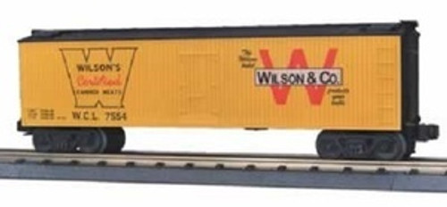 MTH Rail King semi scale Wilson & Company woodsided Reefer, 3 rail, like new condition