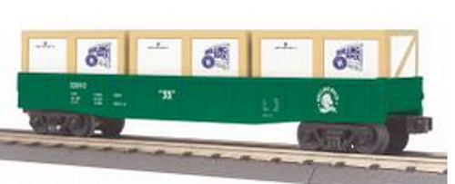MTH Railking semi-scale Rolling Rock Gondola with crates, 3 rail