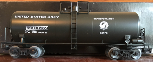 Weaver US Army 40' tank car, 3 rail or 2 rail