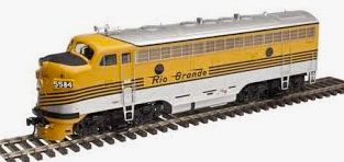 Atlas O Rio Grande F-7 A  Non-powered ,  3 rail