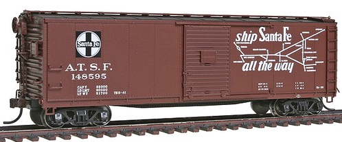 Atlas O Santa Fe USRA 40' steel box car (Super Chief), 3 rail or 2 rail