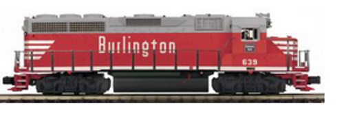 MTH Premier Burlington (CB&Q) GP40  diesel, 3 rail, P3.0