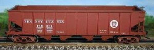 Atlas O PRR H21a (ball keystone) 4 bay hopper car,  3 rail