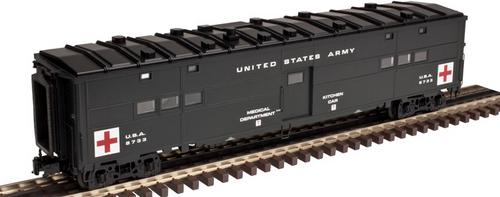 Atlas O Troop Hospital car,  2 rail