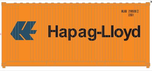 Package of 2 Atlas O  Hapag-Lloyd 20' containers 