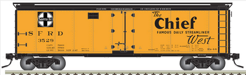 Atlas O Santa Fe 40' steel reefer (rte of the Chief) , 3 rail or 2 rail  