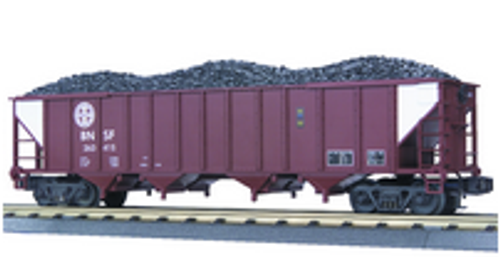 MTH Premier BNSF 4-Bay Hopper w/ Coal Load, 3 rail