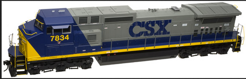 Atlas O CSX Dash 8-40CW, 3r, tmcc, smoke, cruise, 
