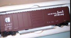 Atlas O Santa Fe  (route of the  Chief) 50' box car, 3 rail or 2 rail