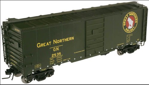 Atlas O Special Rin  GN  (dark green) 1937 style (1930's-60's) AAR 40' Steel Box car