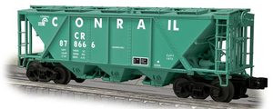 Weaver Conrail H30 covered hopper car (green), 2 rail or 3 rail