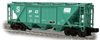 Weaver Penn Central H30 covered hopper car (green), 2 rail or 3 rail