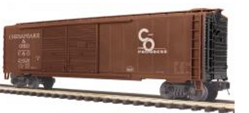 MTH Premier C&O  1950's & later  50' double door Box car, 3 rail