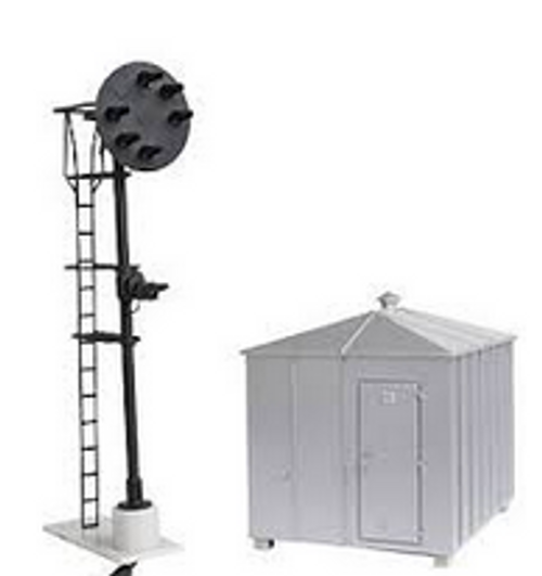 Atlas O Operating Amtrak Color Position light Signal with signal shed, 3 rail operation