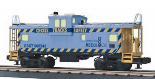 MTH Premier CSX/OLS Extended vision caboose , ** 2 RAIL***