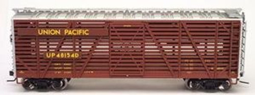 Atlas O UP brown 40' stock car, 3 rail or 2 rail