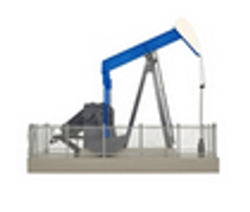 Atlas O (Walthers)  O gauge Operating Oil Well pump, blue/white
