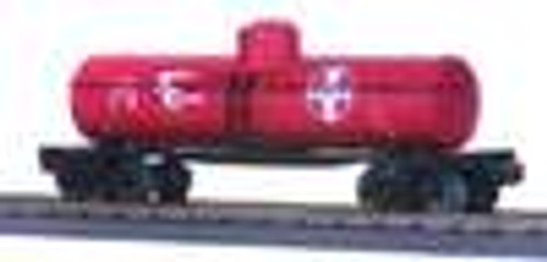 MTH Railking Santa Fe  (red) pretty close to scale 8000 gal Tank Car, 3 rail