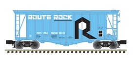 Atlas O RI (route rock) 40' single bay Airslide Covered Hopper, 3 rail or 2 rail