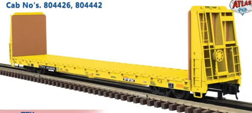 Pre-order for Atlas O TTPX (small TTX b/w TTX logo) 62' Bulkhead Flat car, 3 rail or 2 rail