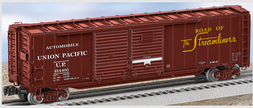 Lionel UP 50' double door box car with end doors , 3 rail