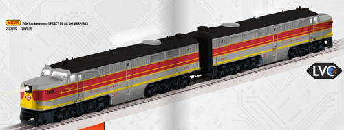 Lionel Legacy Erie Lackawanna  PA-1  diesels, 3rail