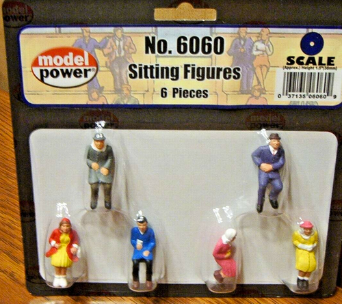 Model Power O Scale Sitting People Figure Set