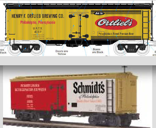 PDT MTH Premier Philadelphia Beer 36' wood reefer  2 pack PDT MTH Premier Philadelphia Beer 36' wood reefer  2 pack