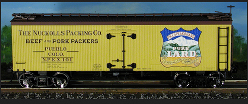 Atlas O Nuckolls Lard, Ham/Bacon 36' reefer, 3 or 2 rail