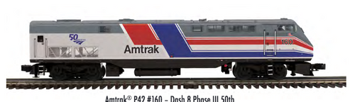 Atlas O Premier Amtk Ph.III "Pepsi Can"  50th Aniv P42 genesis, 2 rail