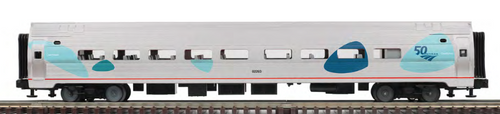 Atlas O Premier Amfleet Phase 5, 50th aniv. coach car, 2 rail