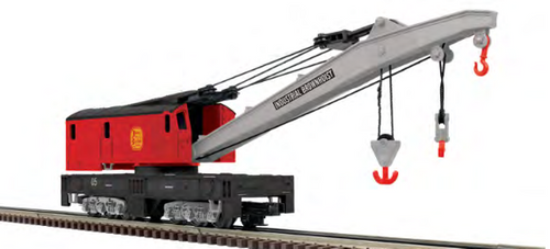 Atlas Premier KCS  wreck crane and boom tender/tool car,  2 rail