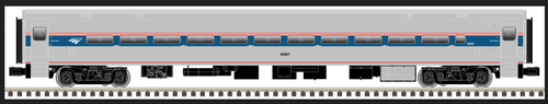Atlas O Amtrak Horizon coach car Ph6.,   3 rail