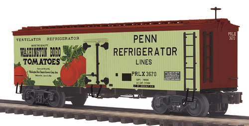 PDT exclusive MTH Premier Washington Boro Tomatoes 36'  wood reefer, 3 rail
