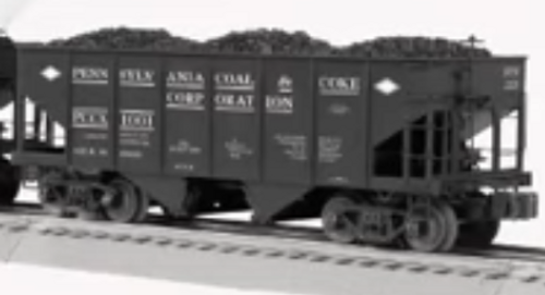 Lionel PA Coal & Coke  2 bay ribbed side hopper car,  3 rail