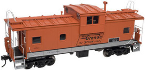 Atlas O Rio Grande (orange, silver stripe) Extended Vision caboose, 2 rail