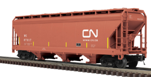 Atlas  Premier  CN/WC  three bay centerflow covered hopper car, 3 rail or 2 rail