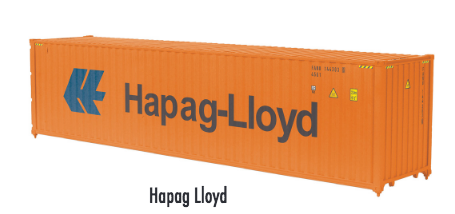 Atlas O  Hapag Lloyd  40' high cube  container