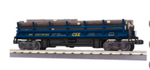 MTH Rail King Scale CSX Operating Log Dump car, 3 rail