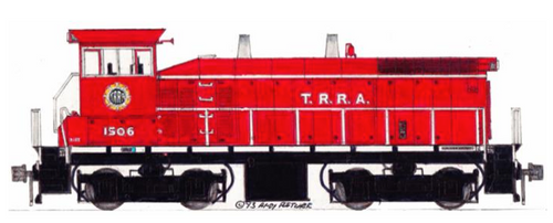 3 unit lashup of PDT exclusive MTH Railking Scale T.R.R.A. SW1500 switchers, 3 rail, P3.0