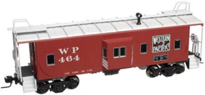 Atlas O WP (red)  Bay window caboose,  3 rail or 2 rail