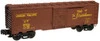 Pair of Atlas O Industrial Rail UP  box cars, 3 rail, 027 (semi-scale)