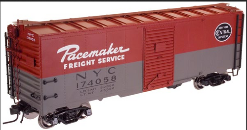 Atlas O NYC (Pacemaker, black oval) 1937 style    AAR 40' Single Door Box Car