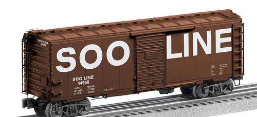 Lionel O  SOO  Grain Door box car,  3 rail