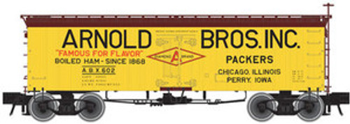 Atlas O Arnold Bros  36' wood reefer, 3 rail or 2 rail