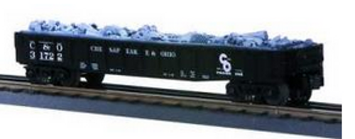 MTH Railking C&O gondola with scrap load, 3 rail