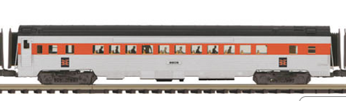 MTH Premier NH (orange/silver)   5 car streamlined  (ribbed side)  passenger set, 3 rail