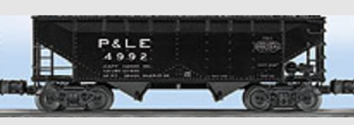 Lionel P&LE  2 bay offset hopper car, 3 rail