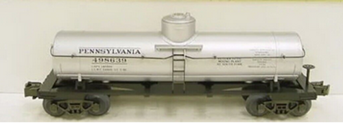 1995 MTH Railking  PRR (silver)  almost full scale 8000 gallon Tank Car, 3 rail, like new condition